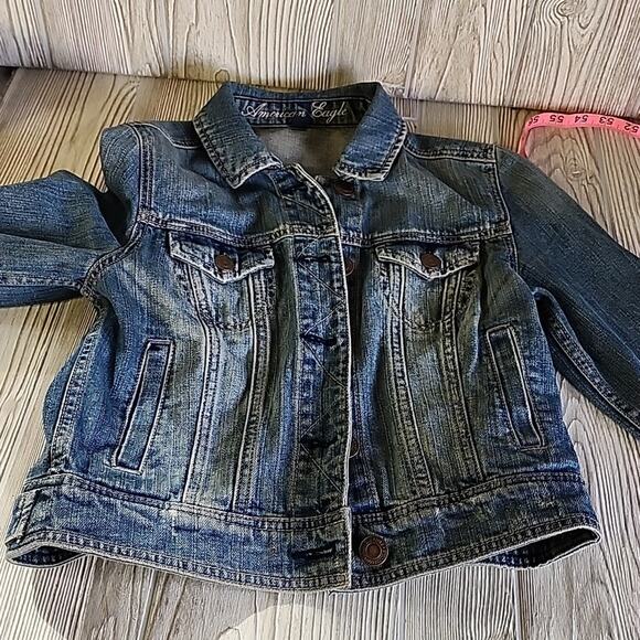 American Eagle Denim Jean Jacket Womens Size Small - Picture 10 of 10